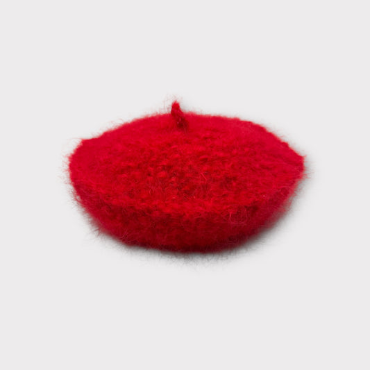 Polly Structured Beret - Red