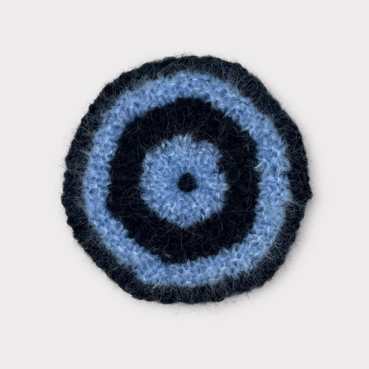 Polly Structured Beret - Navy/Sky