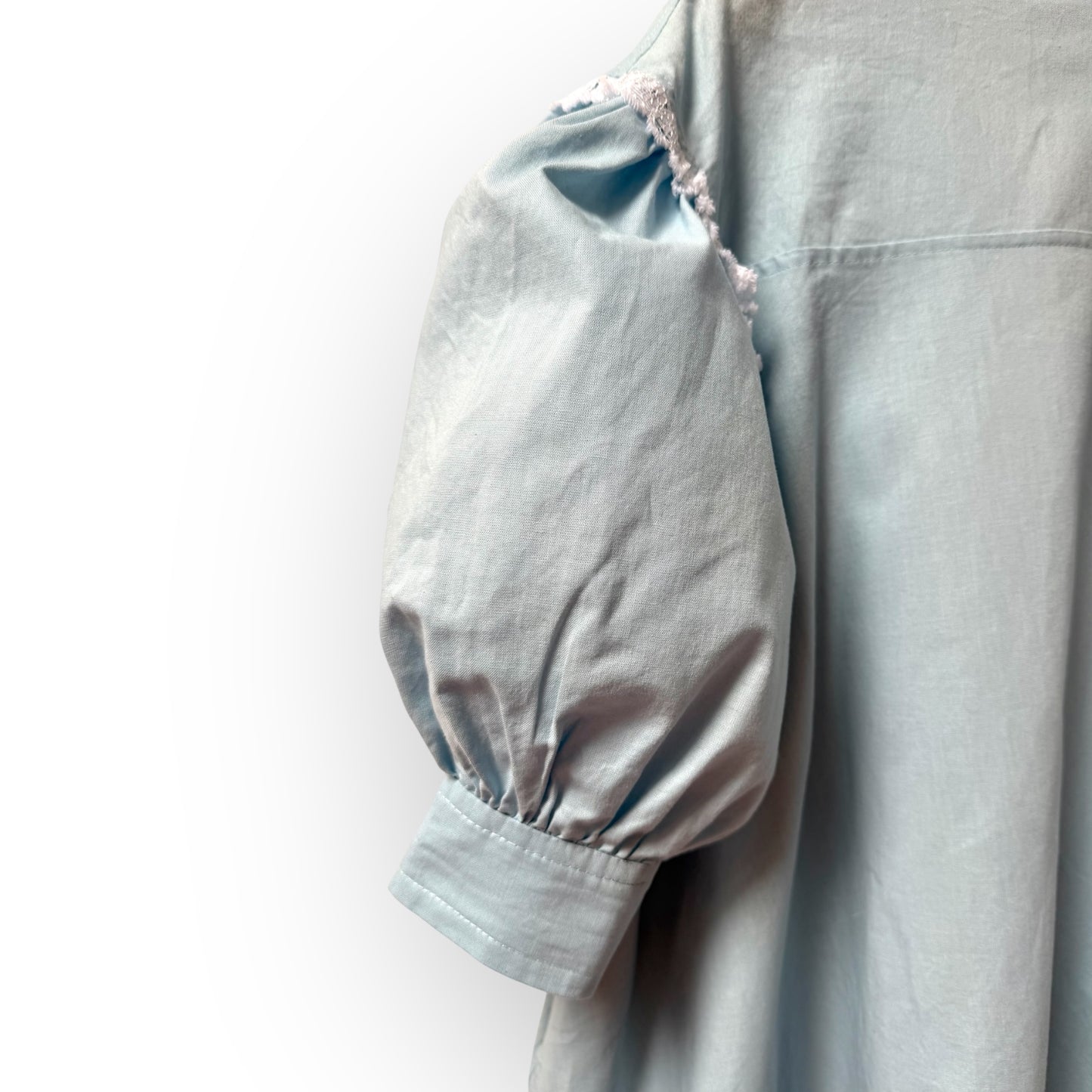 Babs Cotton/Linen Dress - Baby Blue