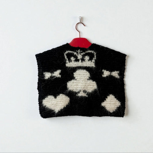 Pearly Sailor Scarf-Black/cream