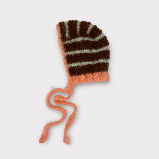 The Bubbles Bonnet- Brown/Mint/Peach