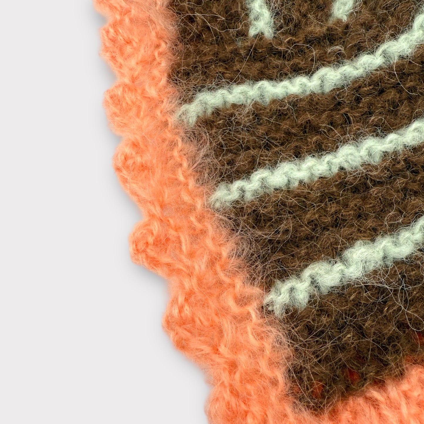 The Bubbles Picot Bonnet- Brown/Mint/Peach