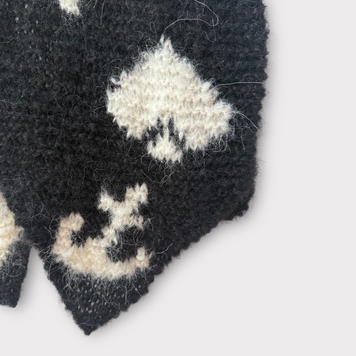 Pearly Sailor Scarf-Black/cream