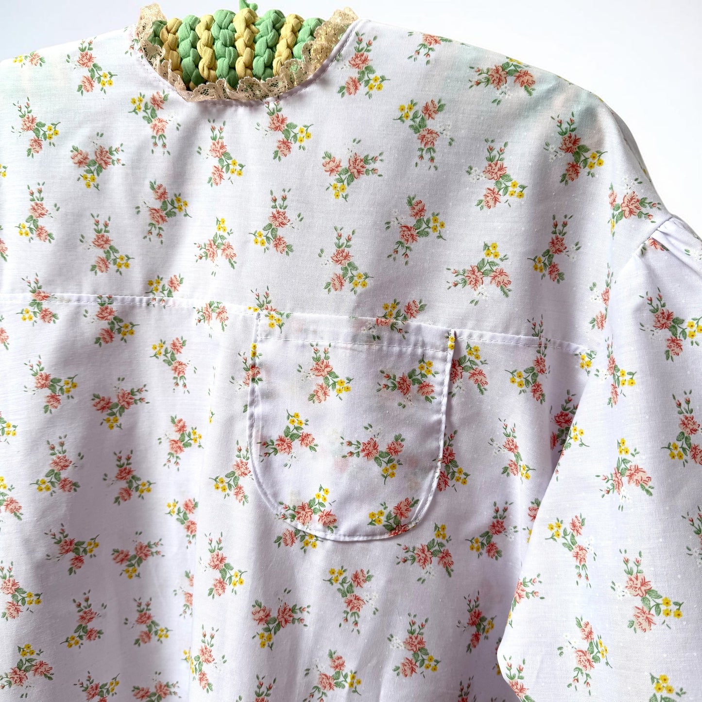 Flora Cotton Dress - white peach