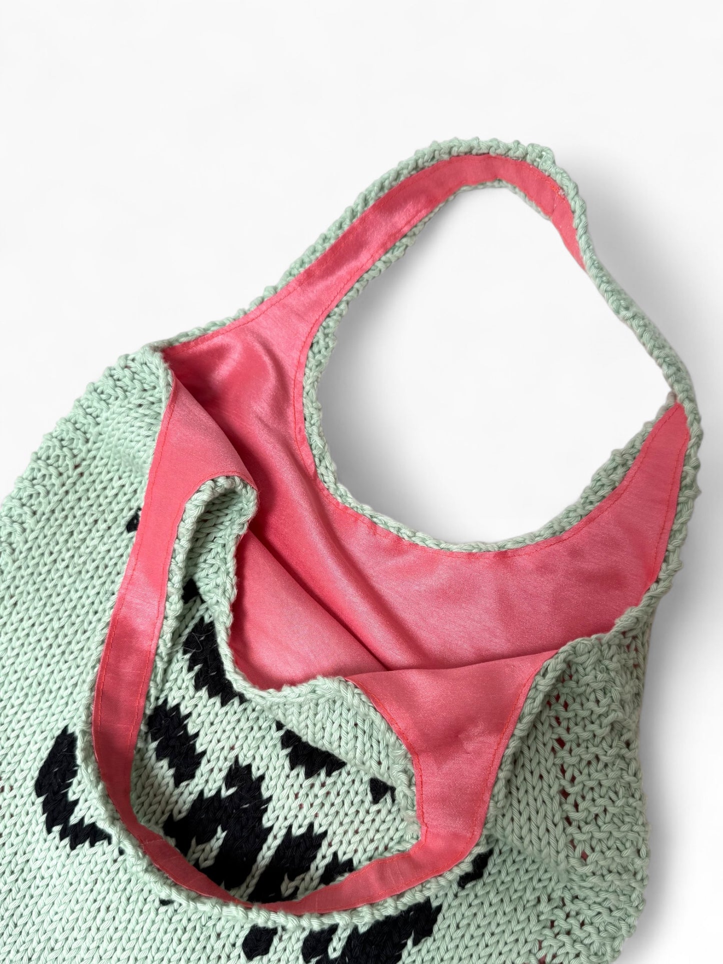 Poor Cow Knitted Tote - Mint