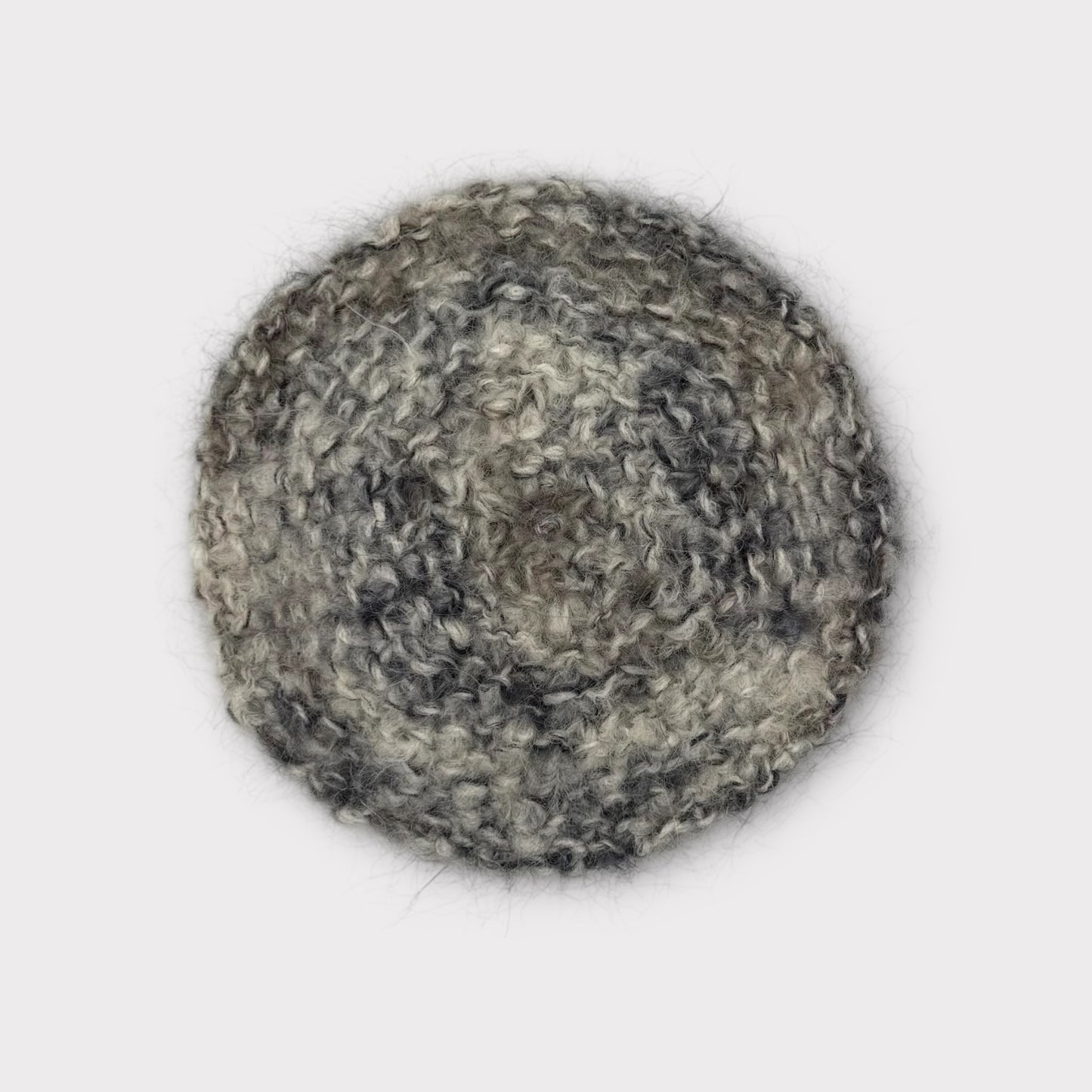 Polly Structured Beret - Grey Marl