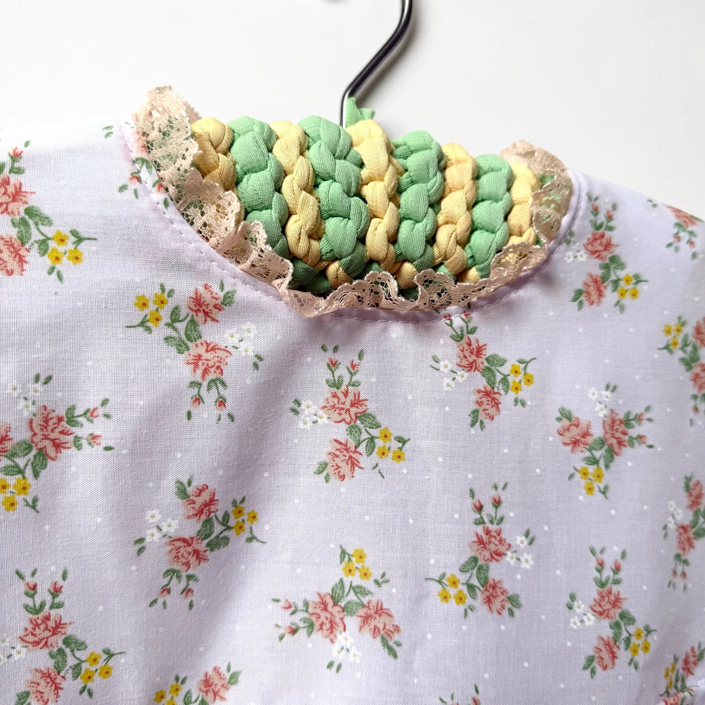 Flora Cotton Dress - white peach