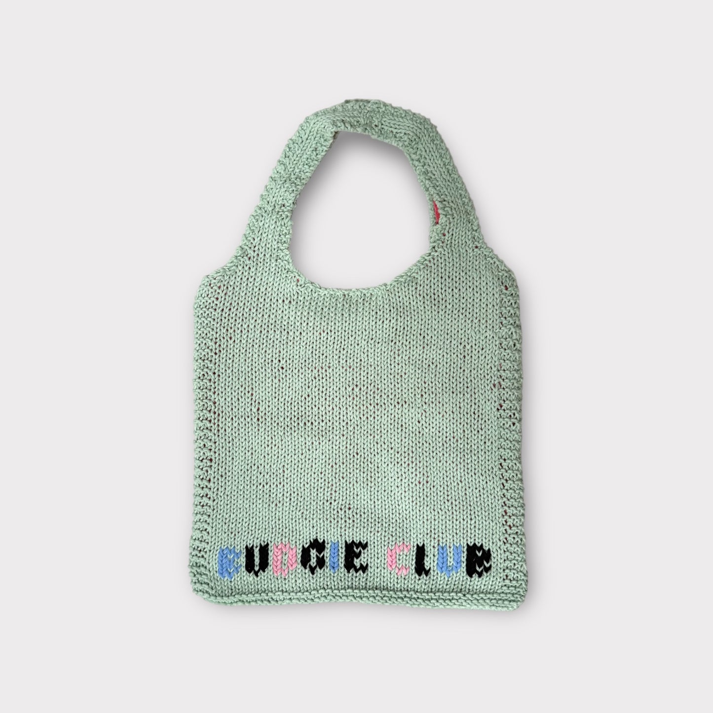 Poor Cow Knitted Tote - Mint
