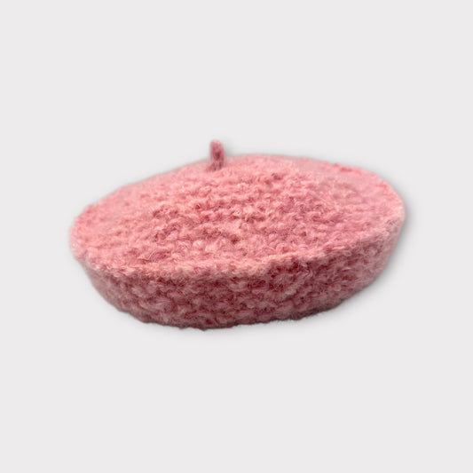 Polly Structured Beret - pink