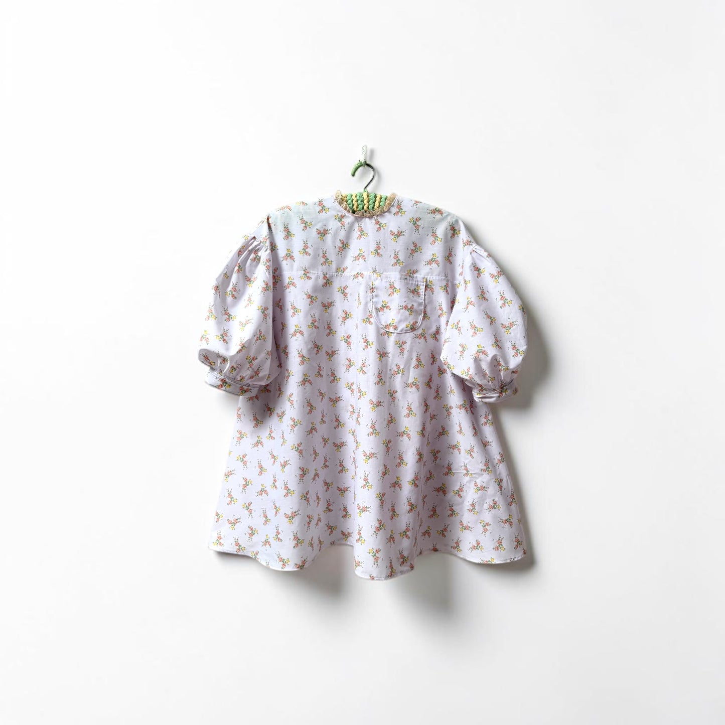 Flora Cotton Dress - white peach