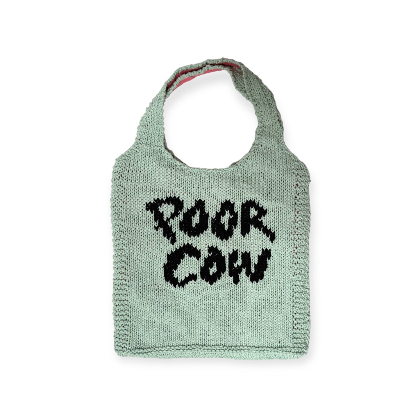 Poor Cow Knitted Tote - Mint