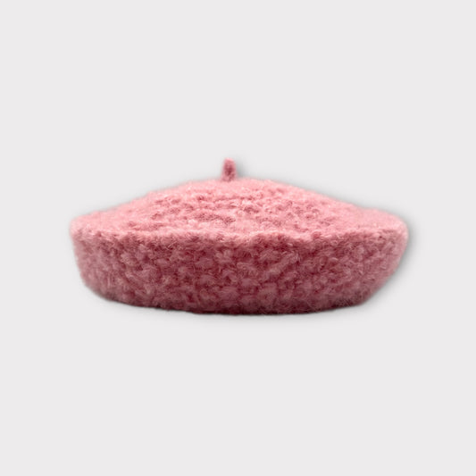 Polly Structured Beret - pink
