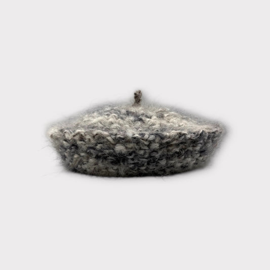 Polly Structured Beret - Grey Marl