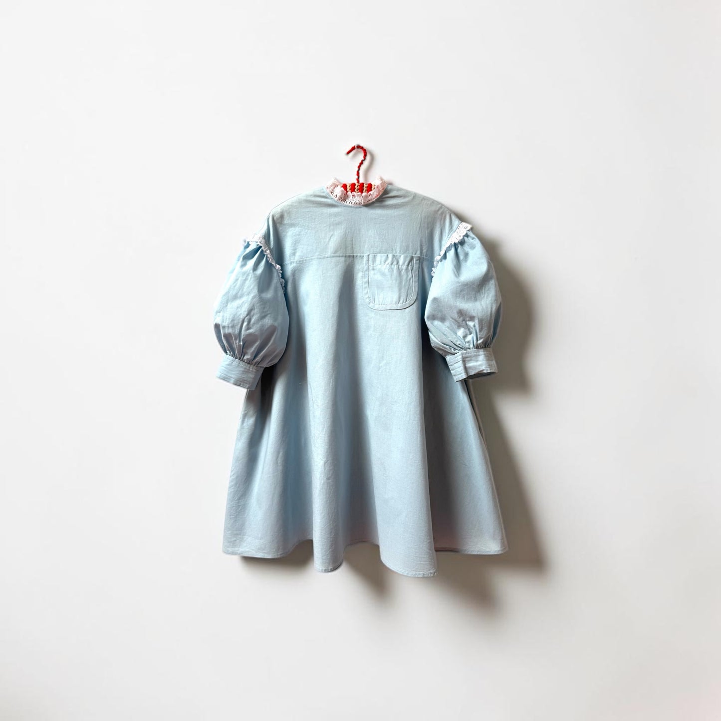 Babs Cotton/Linen Dress - Baby Blue