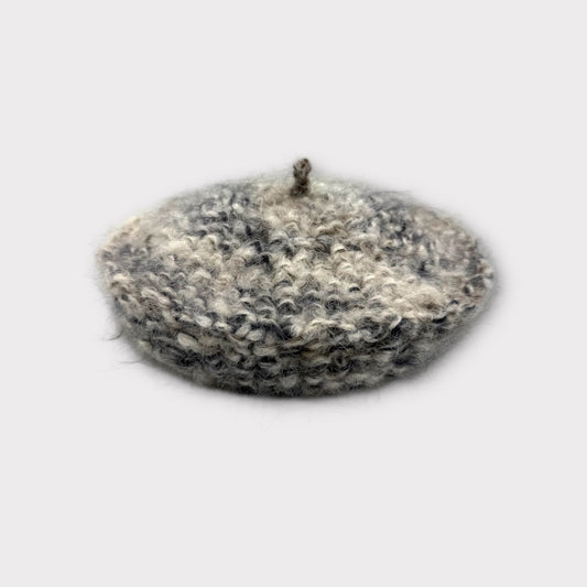 Polly Structured Beret - Grey Marl