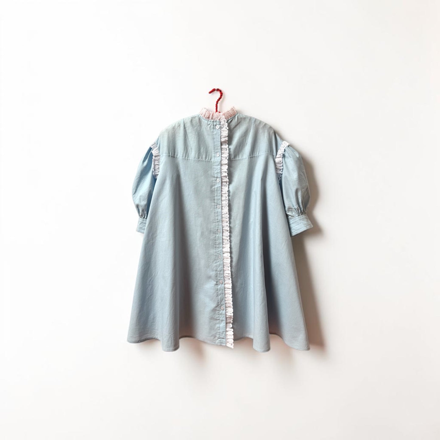 Babs Cotton/Linen Dress - Baby Blue