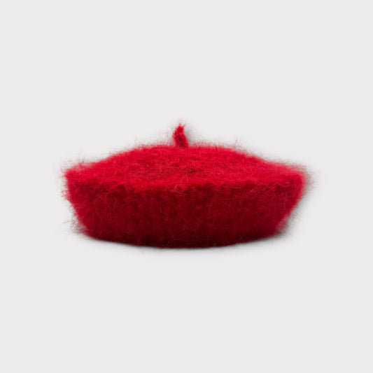 Polly Structured Beret - Red