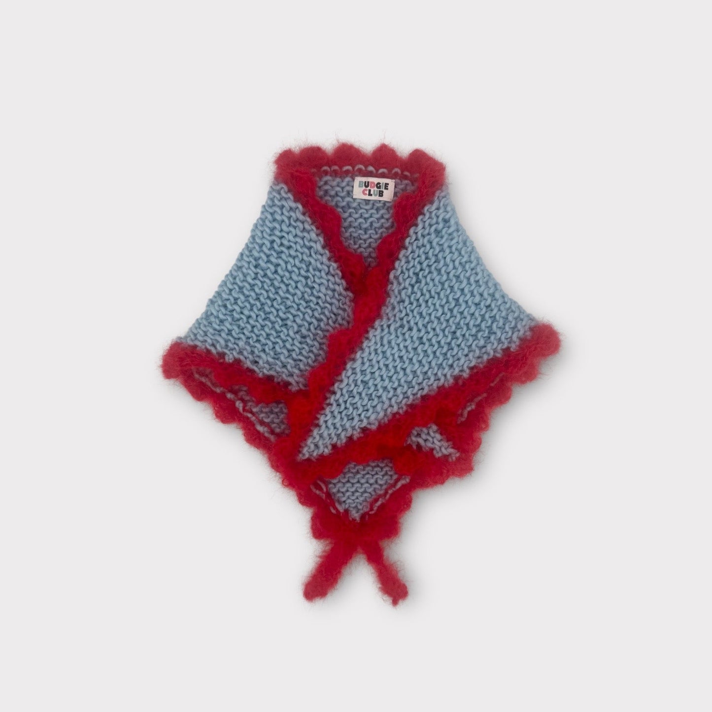 Loulou Scarf - Cornflower/Red