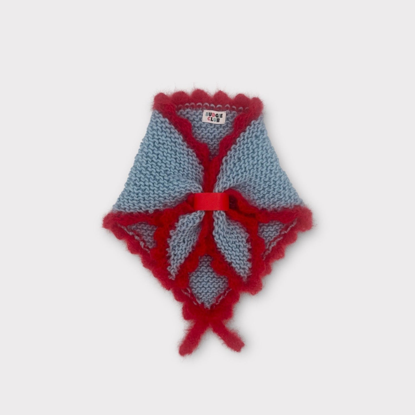 Loulou Scarf - Cornflower/Red