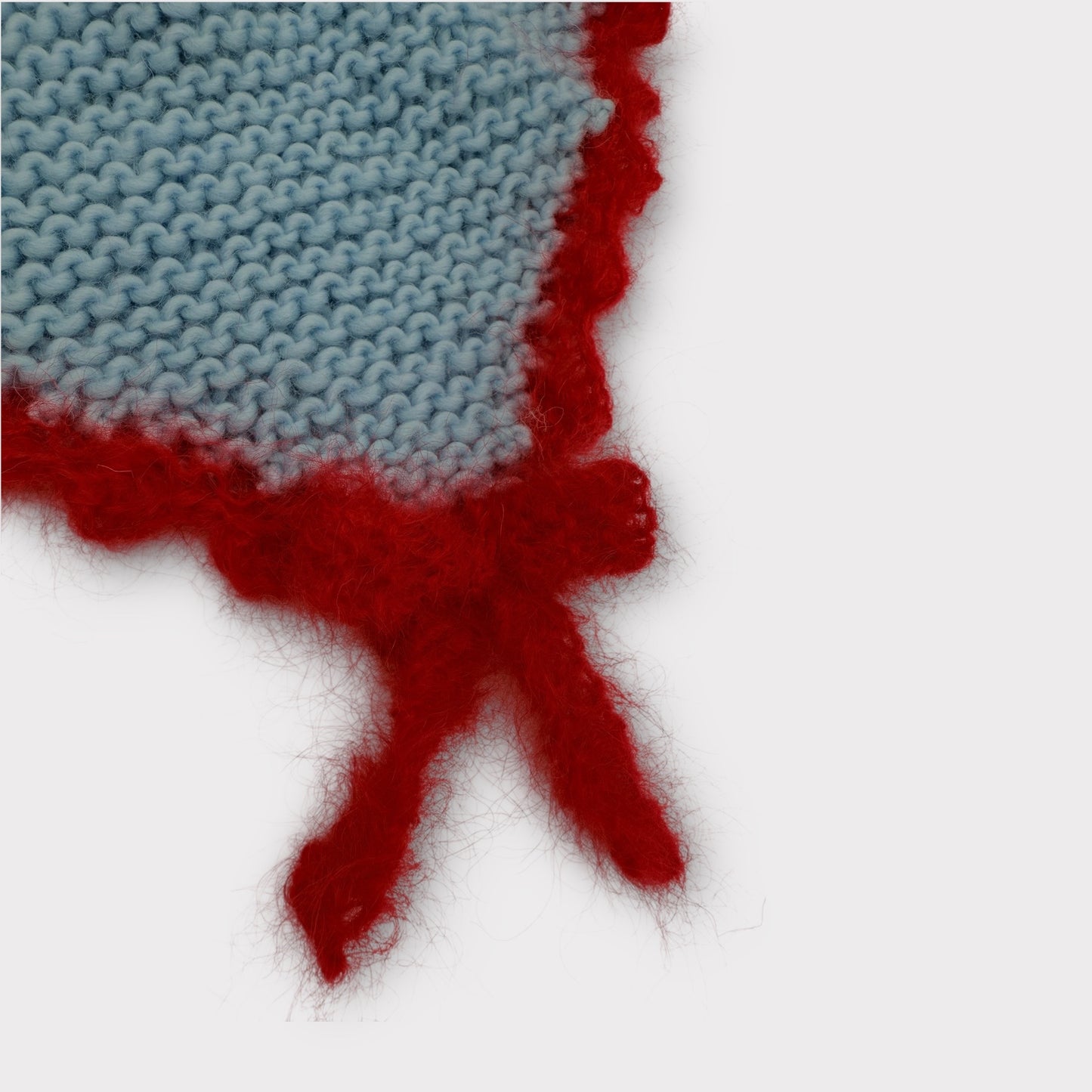 Loulou Scarf - Cornflower/Red