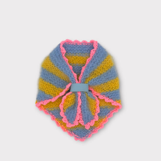 Loulou Scarf - Blue/Yellow/Pink