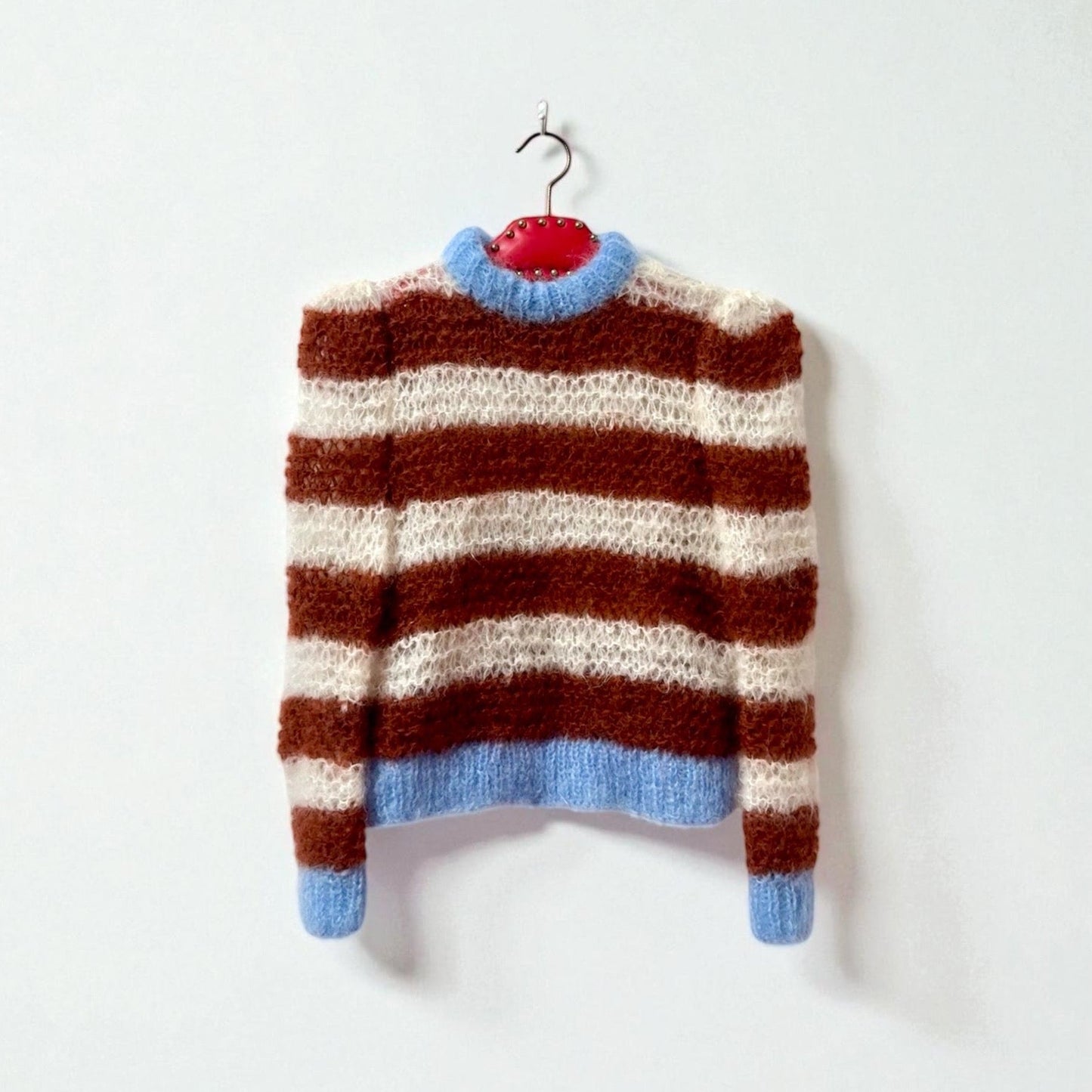 Peggy Jumper- Off White/Brown/Blue