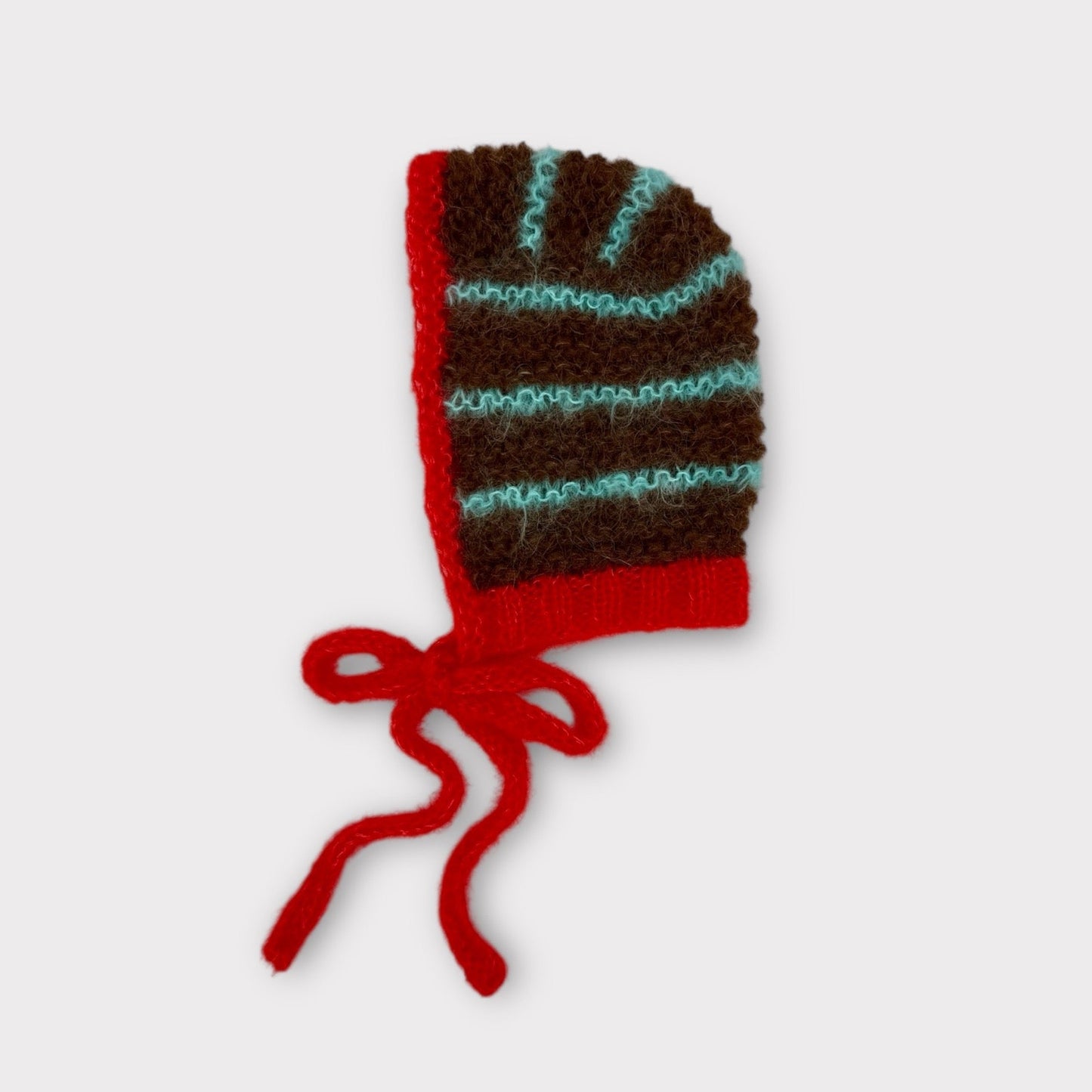 Bubbles Bonnet- Brown/Turquoise/Red