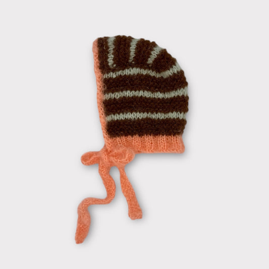 The Bubbles Bonnet- Brown/Mint/Peach