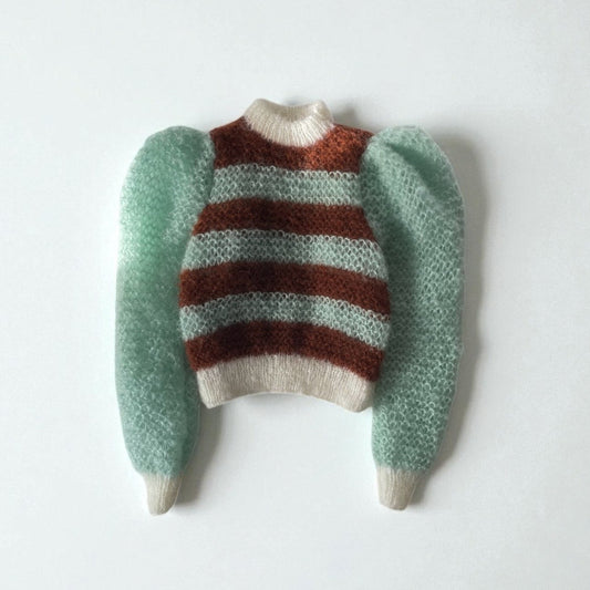 Nita Jumper- Mint/Brown/Cream