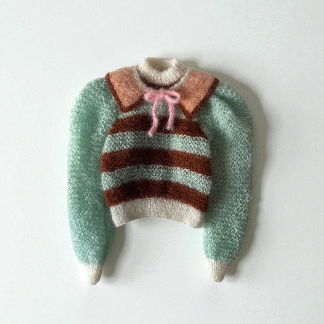 Nita Jumper- Mint/Brown/Cream