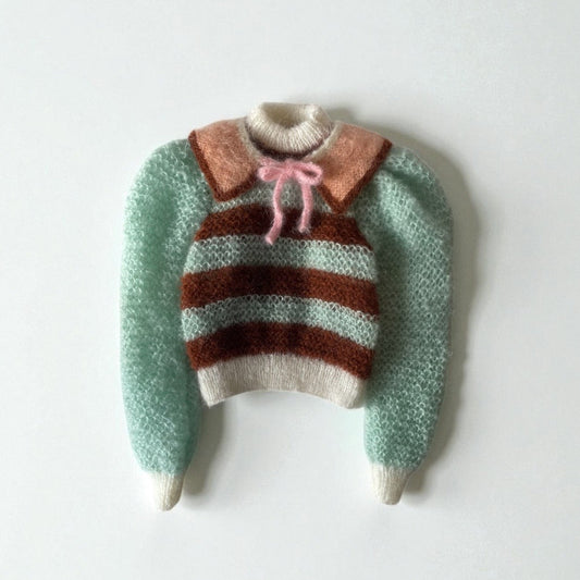 Nita Jumper- Mint/Brown/Cream