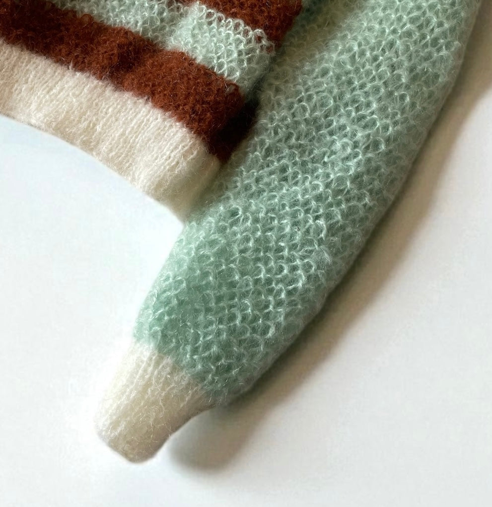 Nita Jumper- Mint/Brown/Cream