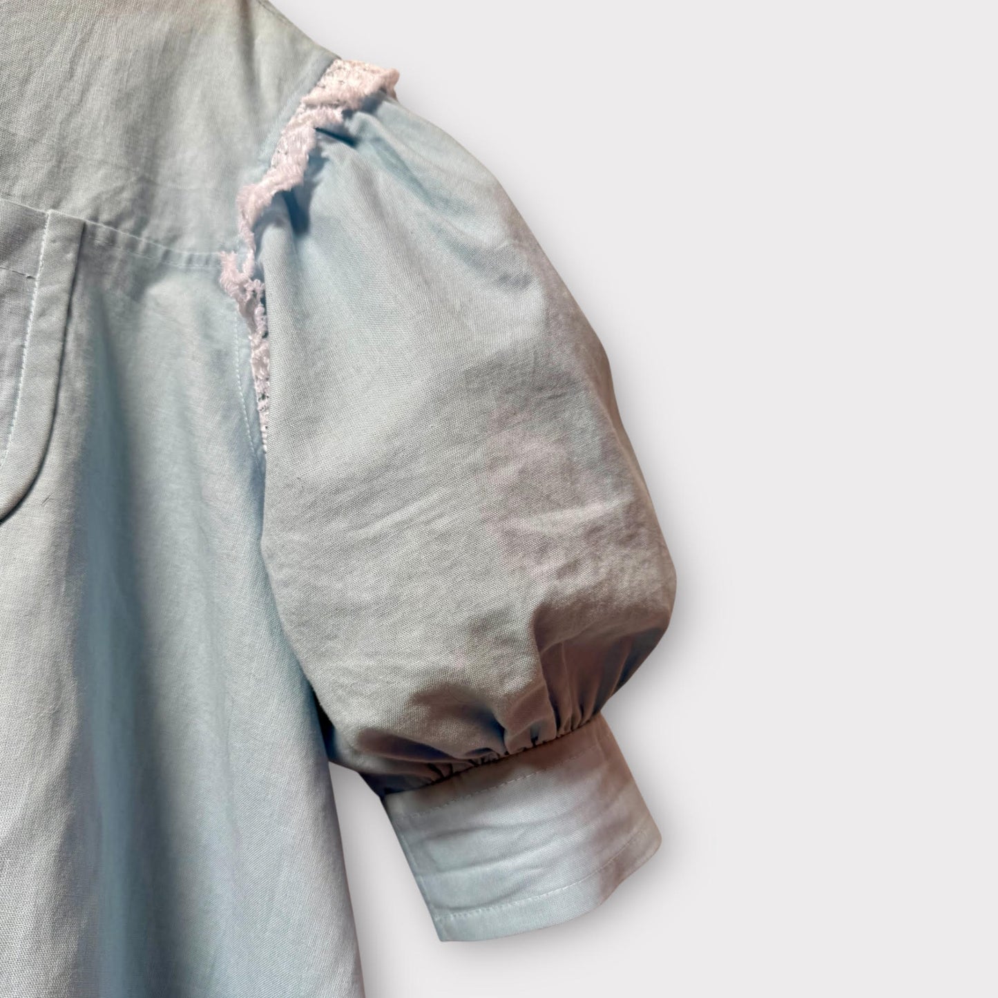 Babs Cotton/Linen Dress - Baby Blue