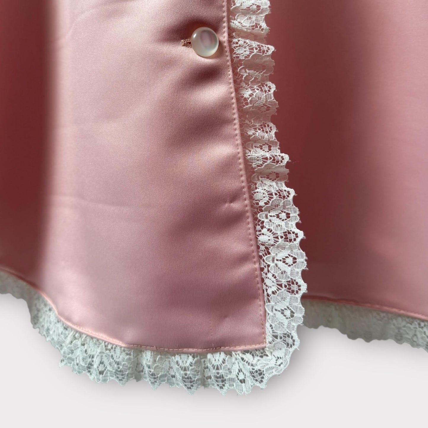 Agatha Duchess Satin Dress - Peach/Pink