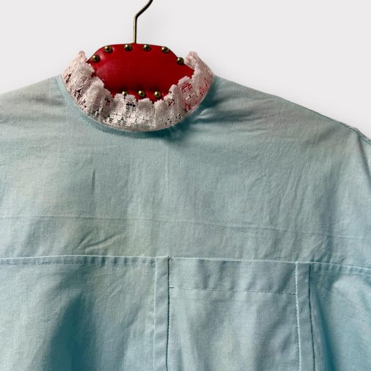 Babs Cotton/Linen Dress - Baby Blue