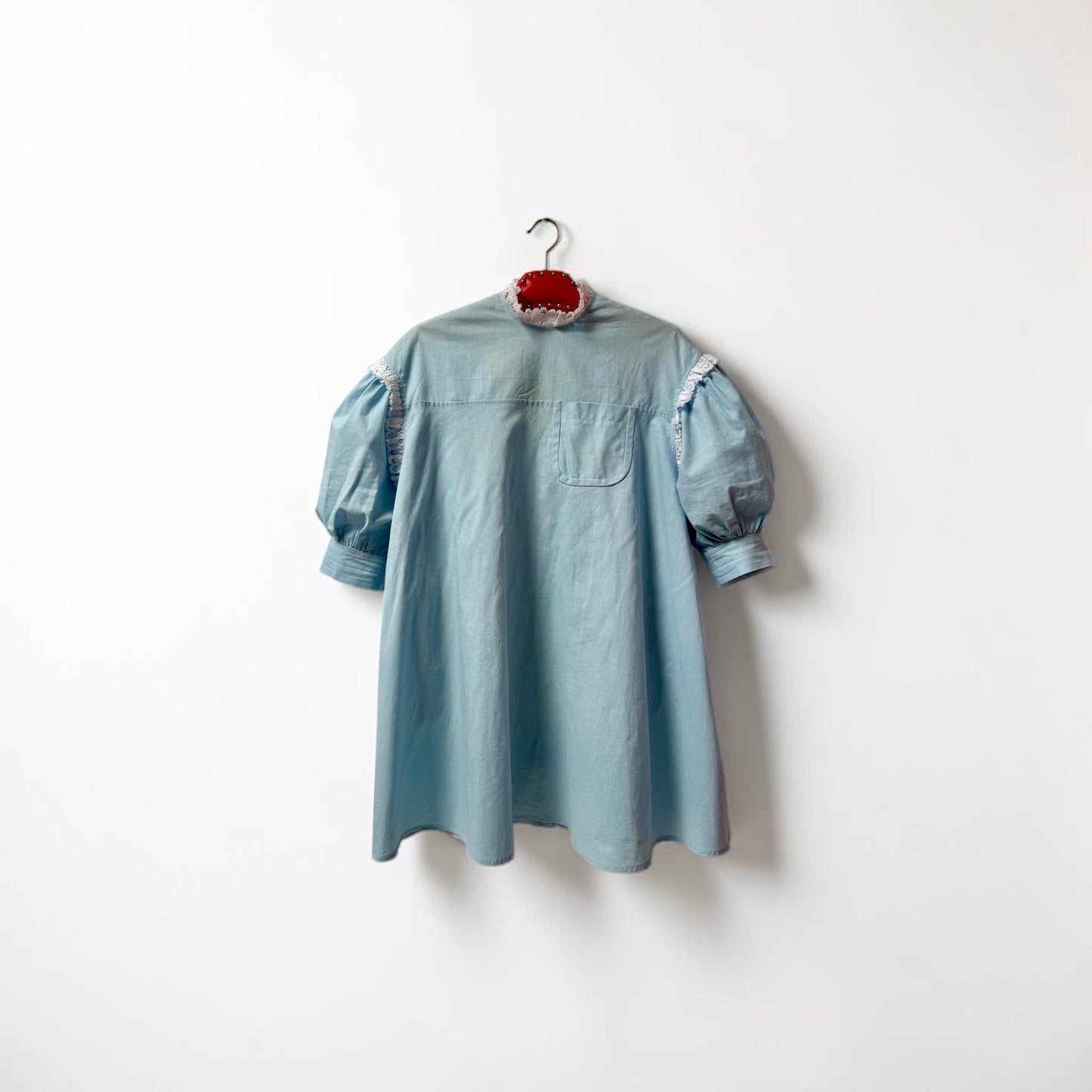 Babs Cotton/Linen Dress - Baby Blue