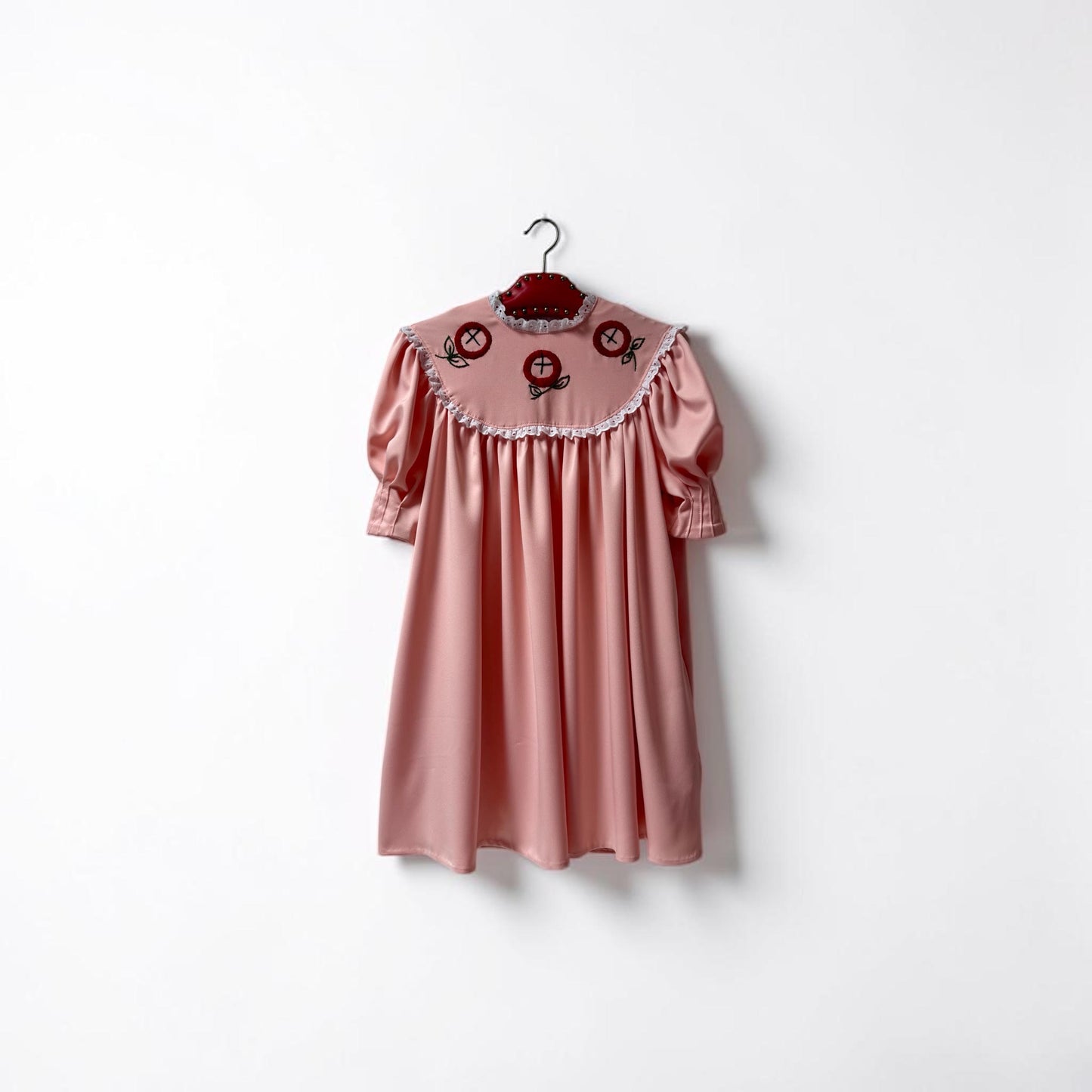 Marianne Satin Crepe Dress - Peach/Pink